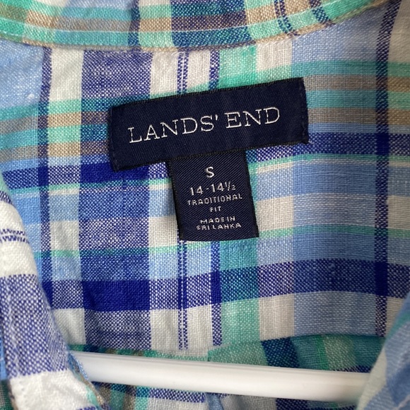 Land’s End Small Button Down Polo Shirt - Picture 2 of 3